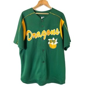 Vintage Saxon Gamewear Streetwear Knit Dragons Baseball Graphic Jersey size L